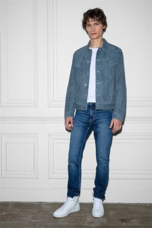 Zadig & Voltaire Base Zamszowe Jacket Szare | ZV-255750