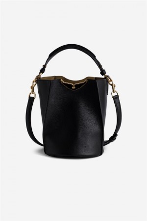 Zadig & Voltaire Borderline Bucket Bag Czarne | ZV-256016