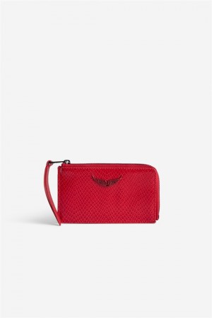 Zadig & Voltaire Card Glossy Wallet Czerwone | ZV-255916