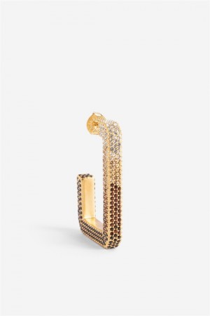 Zadig & Voltaire Cecilia Strass Earrings Brązowe | ZV-255861