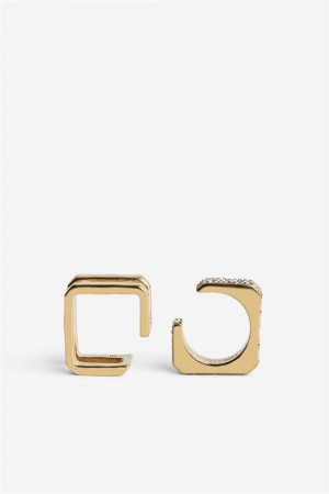 Zadig & Voltaire Cecilia Strass Rings Złote | ZV-255870