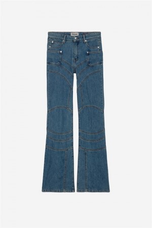 Zadig & Voltaire Elvira Jeans Głęboka Niebieskie | ZV-256202