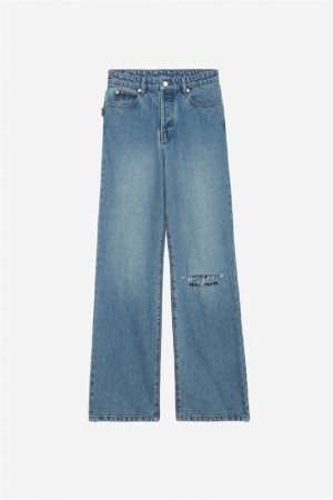 Zadig & Voltaire Evy Jeans Niebieskie | ZV-256208