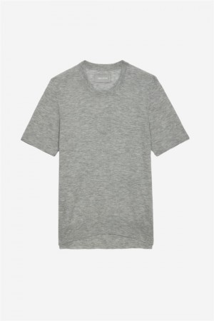 Zadig & Voltaire Ida Cashmere T-shirt Szare | ZV-256428