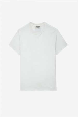 Zadig & Voltaire Jimmy T-shirt Białe | ZV-255711