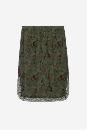 Zadig & Voltaire Jozy Skirt Khaki | ZV-256371