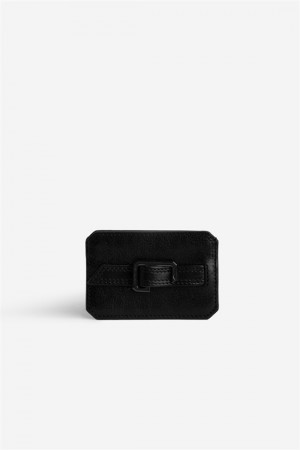 Zadig & Voltaire Le Cecilia Pass Card Holder Czarne | ZV-255941