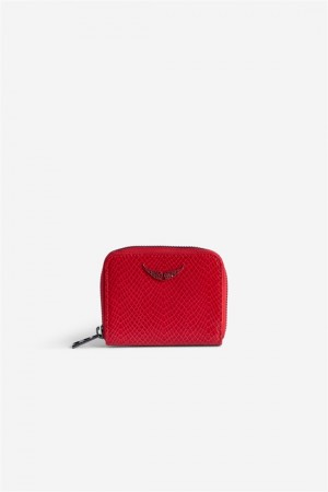 Zadig & Voltaire Mini Glossy Wallet Czerwone | ZV-255934