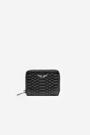 Zadig & Voltaire Mini Matelasse Wallet Czarne | ZV-255937