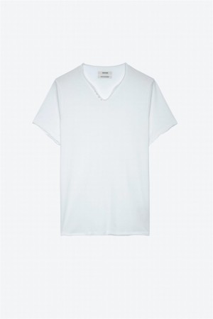 Zadig & Voltaire Monastir Mc T-shirt Białe | ZV-255718