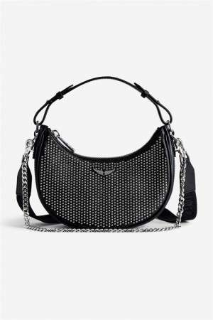 Zadig & Voltaire Moonrock Dotted Bag Czarne | ZV-256051