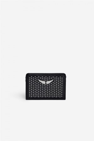 Zadig & Voltaire Pass Plumetis Wallet Czarne | ZV-255948