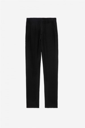 Zadig & Voltaire Pierce Linen Pants Czarne | ZV-255730