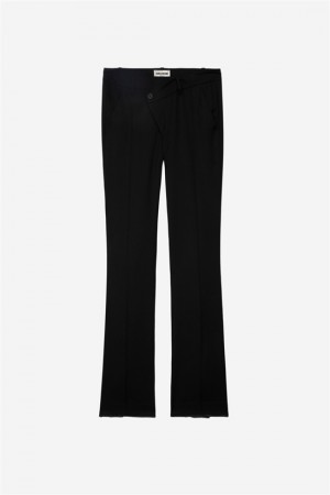 Zadig & Voltaire Poxy Pants Czarne | ZV-256229