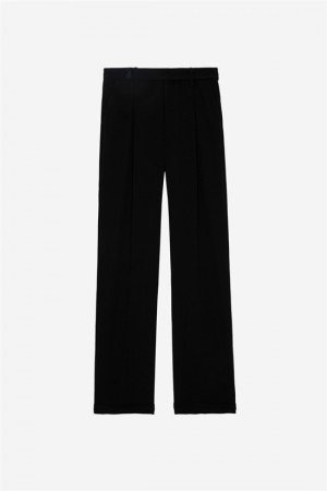 Zadig & Voltaire Pura Crepe Pants Czarne | ZV-256223