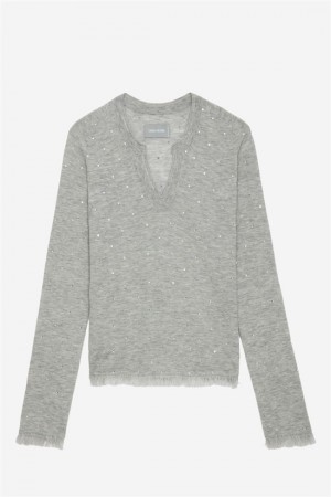 Zadig & Voltaire Riviera Cashmere Swetry Szare | ZV-256461