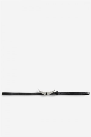 Zadig & Voltaire Rock Belt Czarne | ZV-255843