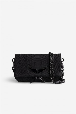 Zadig & Voltaire Rock Nano Soft Savage Bag Czarne | ZV-256154