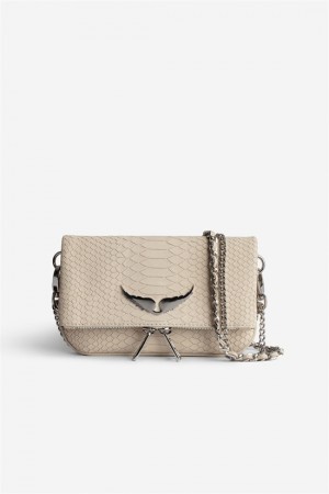 Zadig & Voltaire Rock Nano Soft Savage Bag Beżowe | ZV-256150