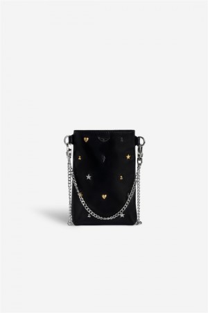 Zadig & Voltaire Rock Phone Pouch Czarne | ZV-256076