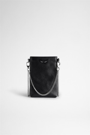 Zadig & Voltaire Rock Phone Pouch Czarne | ZV-256074