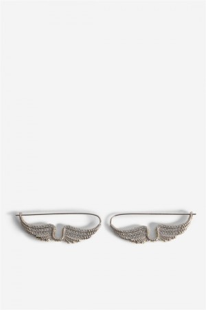 Zadig & Voltaire Rock Piercing Earrings Srebrne | ZV-255890