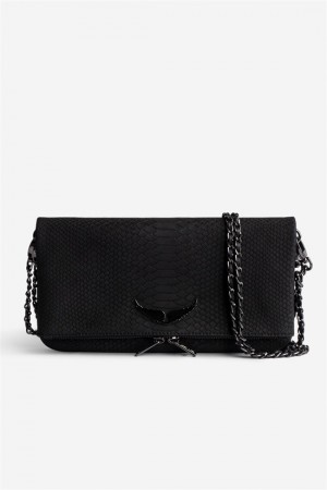 Zadig & Voltaire Rock Soft Savage Bag Czarne | ZV-256165