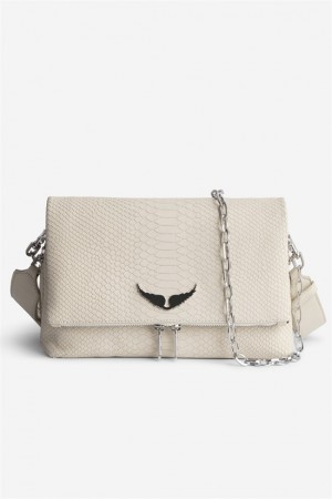 Zadig & Voltaire Rocky Soft Savage Bag Beżowe | ZV-256042