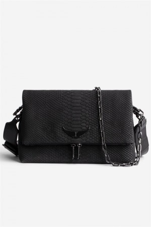 Zadig & Voltaire Rocky Soft Savage Bag Czarne | ZV-256041