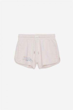 Zadig & Voltaire Smile Shorts Białe | ZV-256234