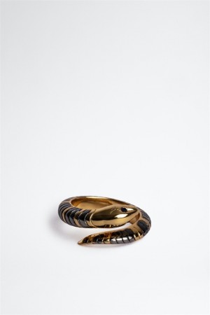 Zadig & Voltaire Snake Ring Złote | ZV-255885