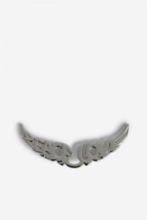 Zadig & Voltaire Swing Your Wings Charms Peace Srebrne | ZV-256145