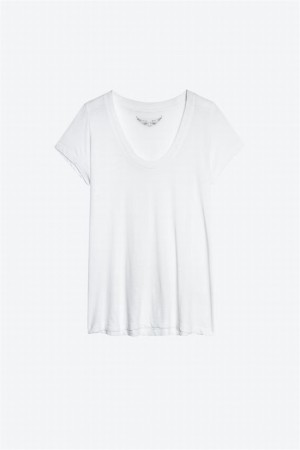 Zadig & Voltaire Tiny Slub T-shirt Białe | ZV-256273