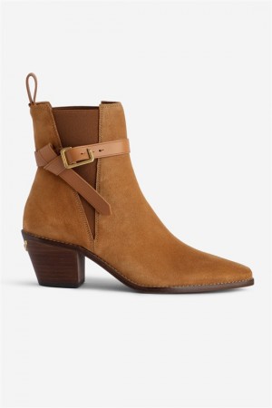 Zadig & Voltaire Tyler Boots Brązowe | ZV-255771