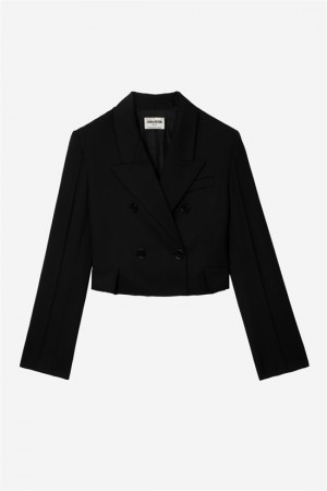 Zadig & Voltaire Vito Blazer Czarne | ZV-256352