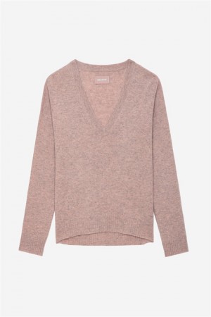 Zadig & Voltaire Vivi Cashmere Swetry Różowe | ZV-256444