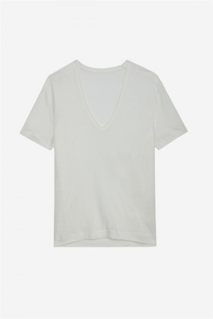 Zadig & Voltaire Wassa T-shirt Białe | ZV-256260