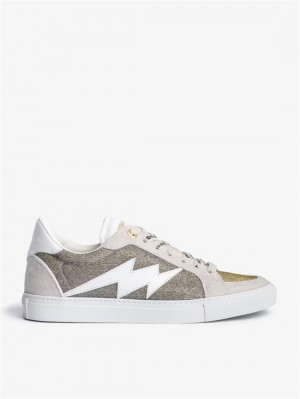 Zadig & Voltaire ZV1747 Low-Top Sneakers  Srebrne | ZV-255670