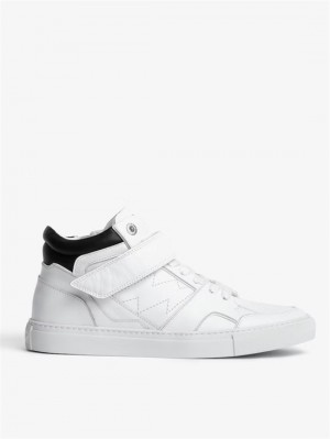 Zadig & Voltaire ZV1747 Mid Flash Sneakers Białe | ZV-255673