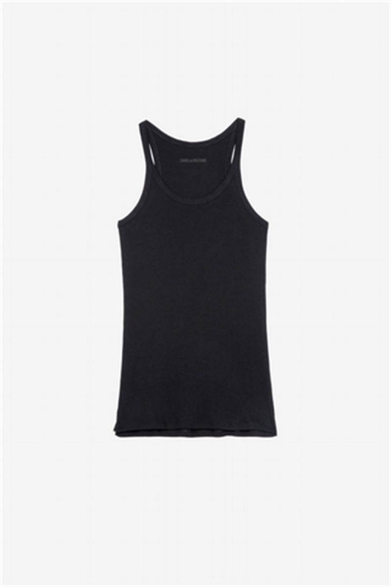 Zadig & Voltaire Alba Tank Top Czarne | ZV-256299