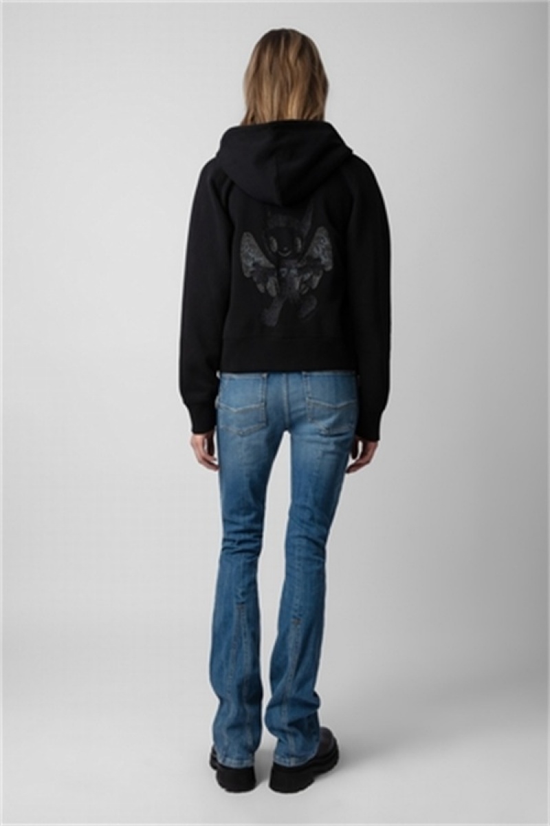 Zadig & Voltaire Aspene Devil Sweatshirt Czarne | ZV-256246