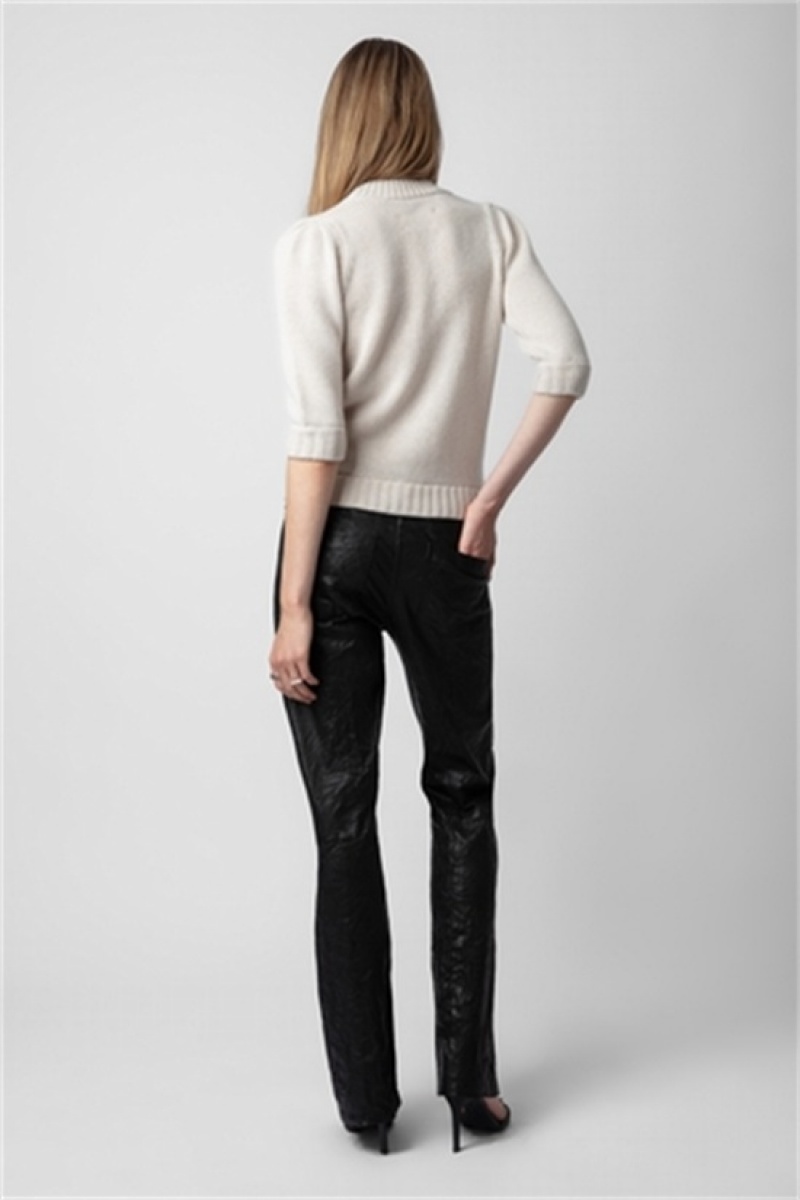 Zadig & Voltaire Betsy Cardigan Białe | ZV-256458