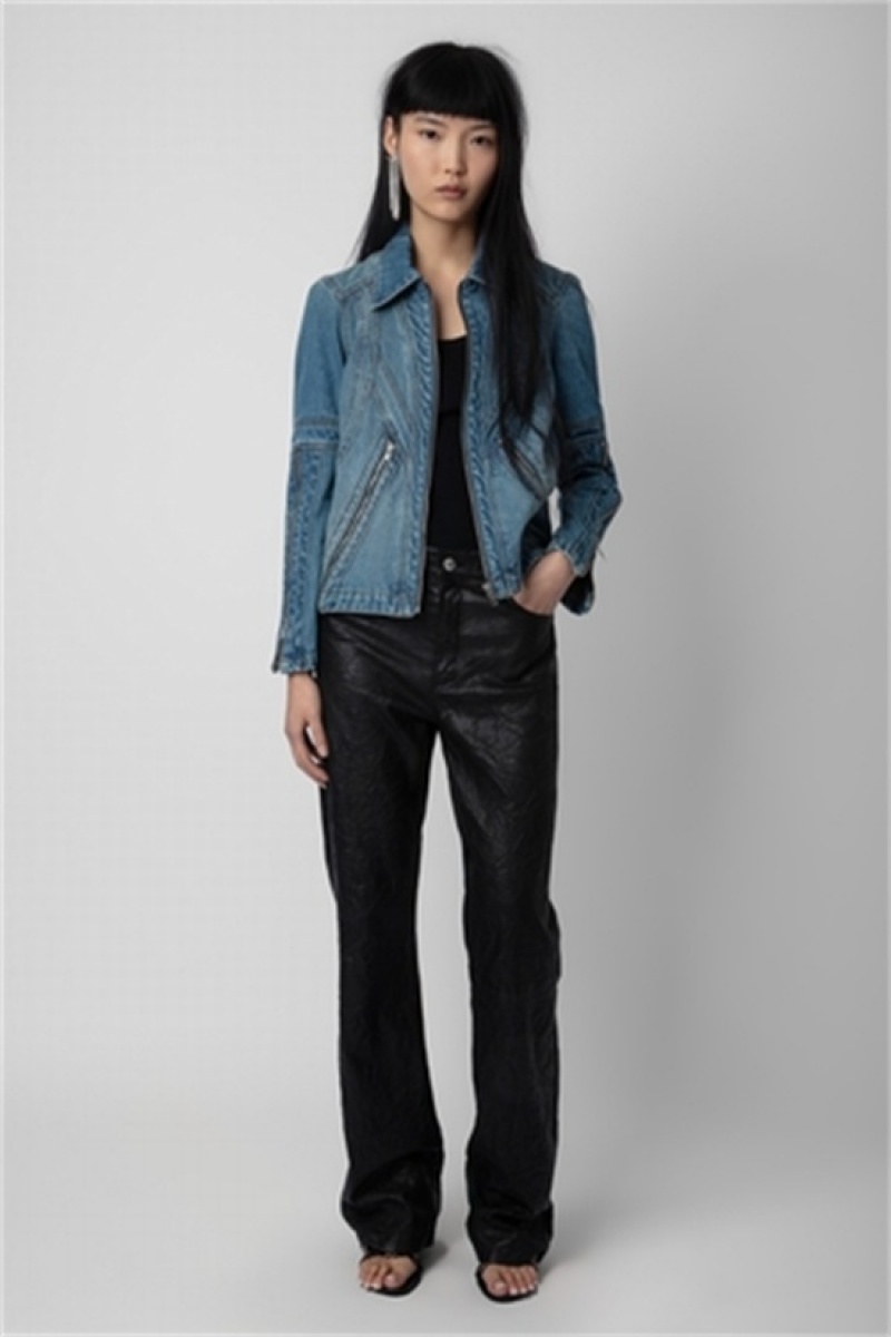 Zadig & Voltaire Bons Denim Jacket Głęboka Niebieskie | ZV-256409