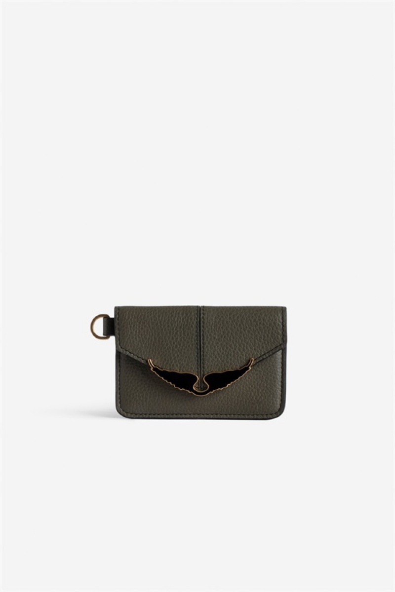 Zadig & Voltaire Borderline Pass Wallet Khaki | ZV-255930