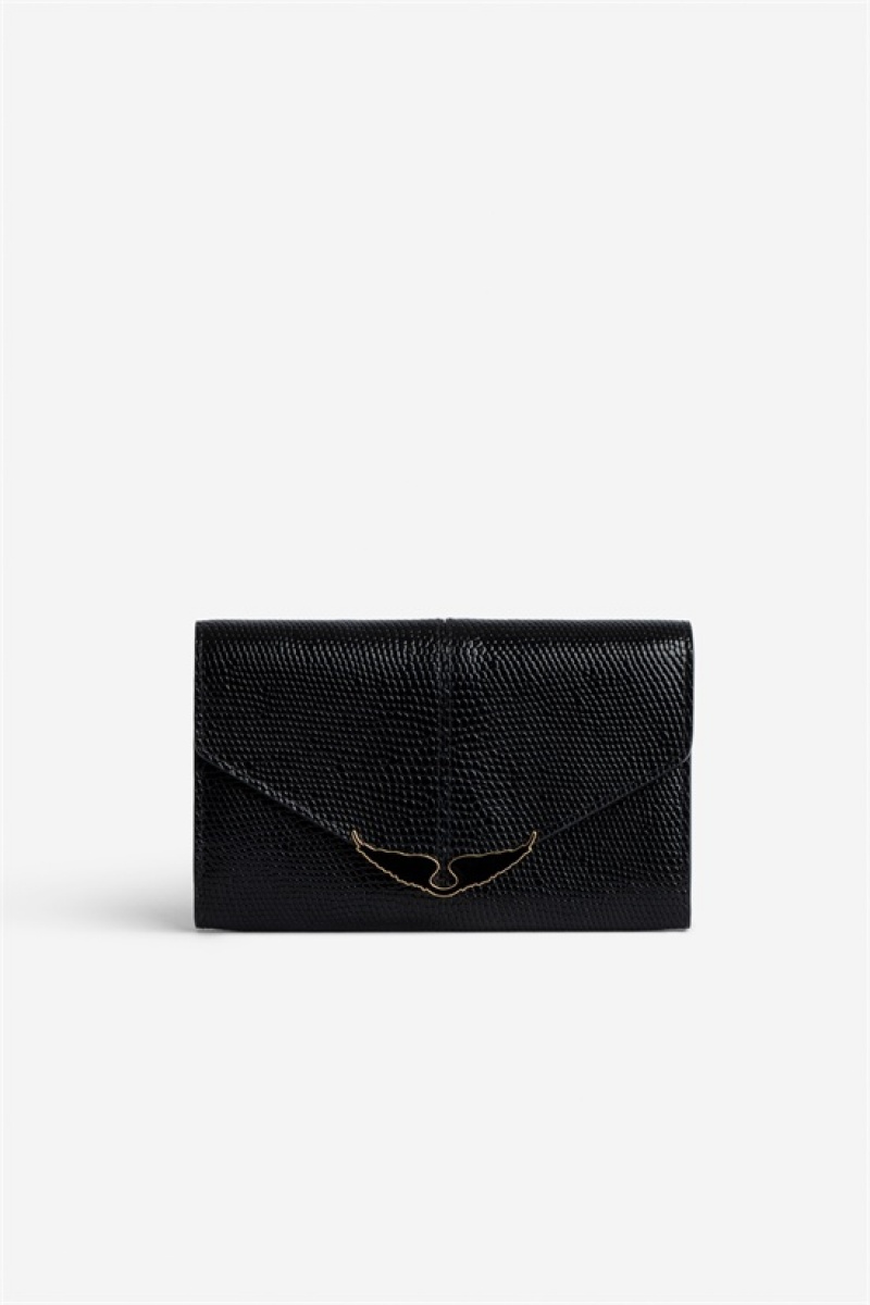 Zadig & Voltaire Borderline Wallet Czarne | ZV-255908