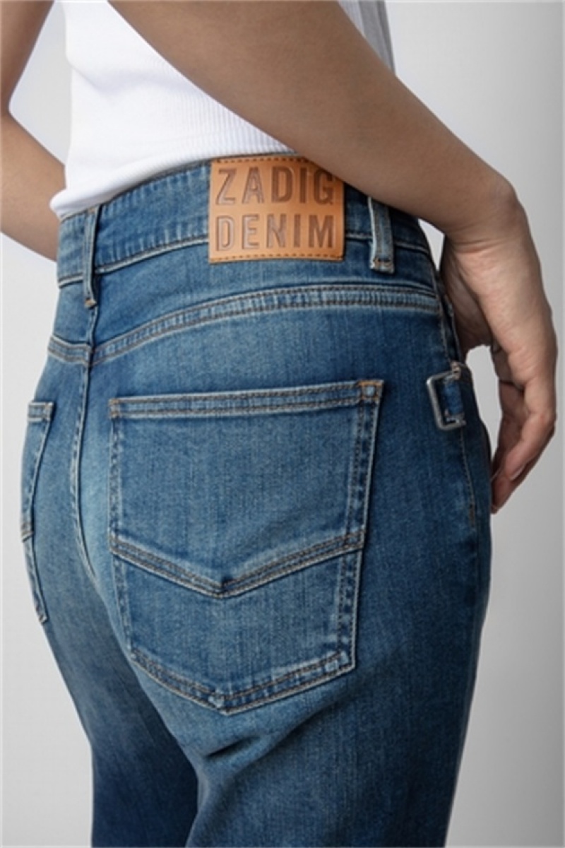 Zadig & Voltaire Boyfit Jeans Niebieskie | ZV-256211