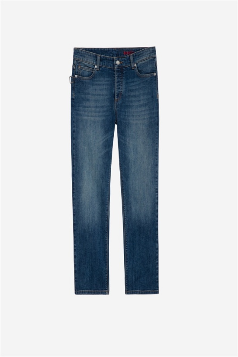 Zadig & Voltaire Boyfit Jeans Niebieskie | ZV-256211