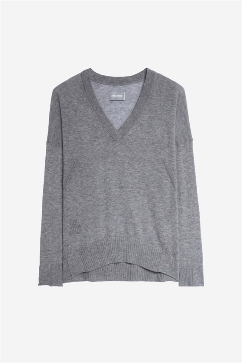 Zadig & Voltaire Brumy Cashmere Swetry Szare | ZV-256459