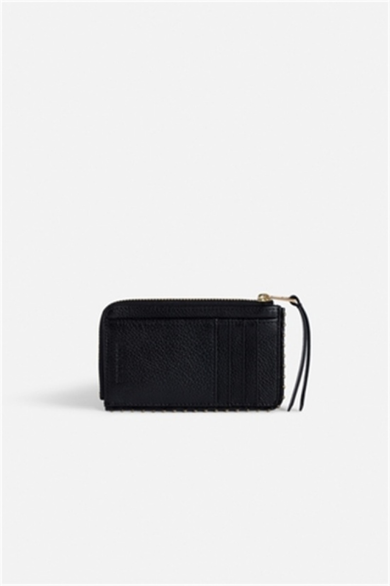 Zadig & Voltaire Card Holder Czarne Złote | ZV-255922