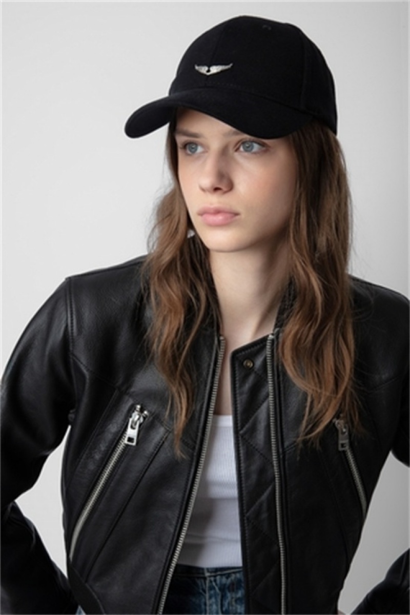 Zadig & Voltaire Cecilia Cap Srebrne | ZV-255813